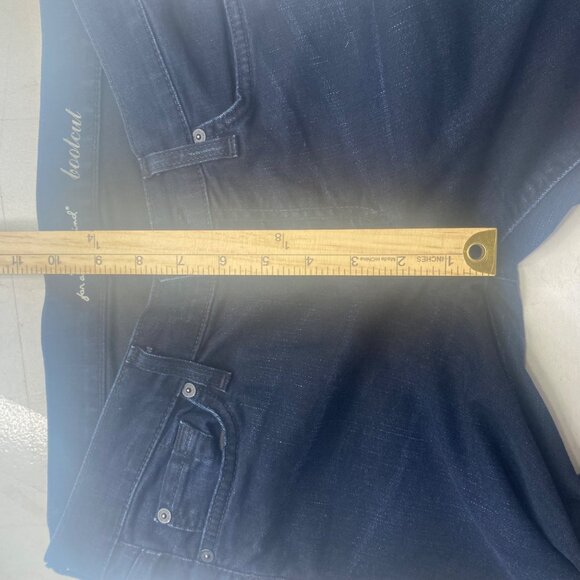 7 For All Mankind Bootcut Jeans Womens Size 29 Dark Wash Embroidered Leopard Pri - Picture 10 of 13
